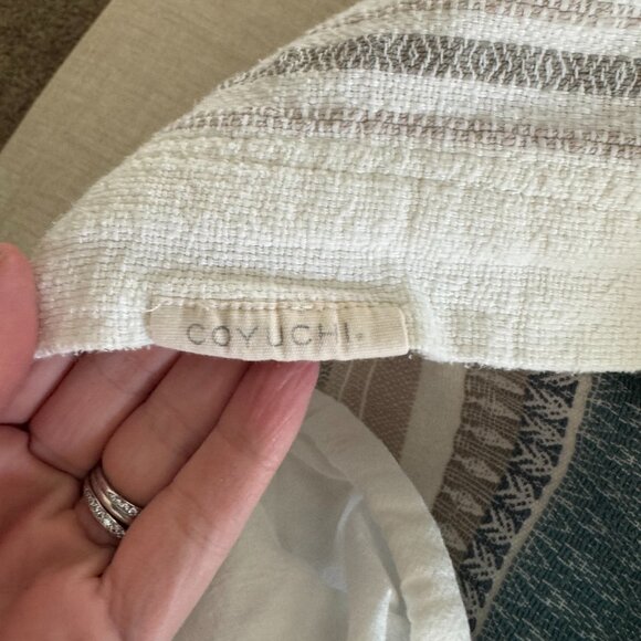 Coyuchi Lost Coast Organic King/Cal King Size Duvet Cover Color Marine with Gray - Picture 4 of 11